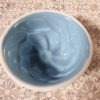 Molde de cerámica esmaltada celeste en forma de espiral