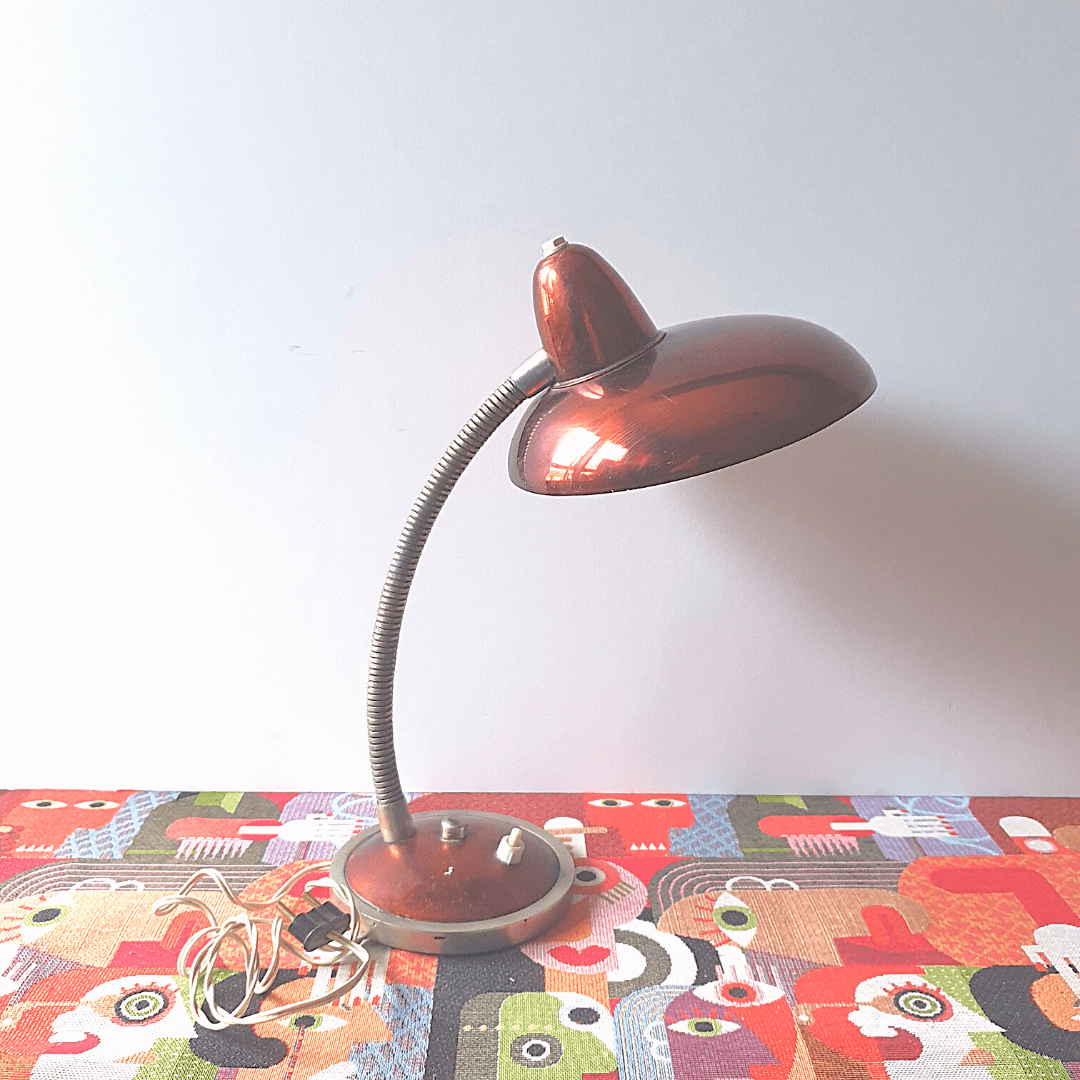 Lámpara flexo color bronce vintage